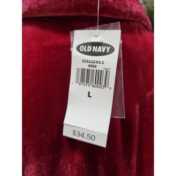 Old Navy Women Solid Red Viscose Short Sleeve Buttons Front Casual Jacket Size L - Picture 6 of 10